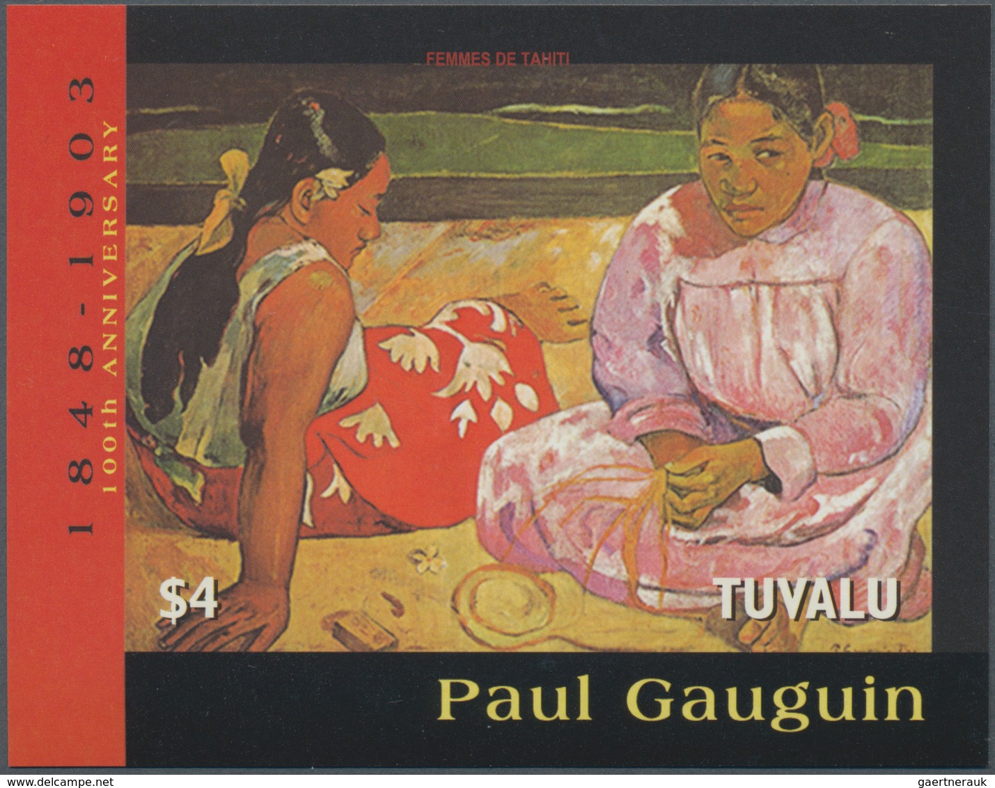 Thematik: Malerei, Maler / Painting, Painters: 2004, TUVALU: 100th Anniversary Of The Death Of Paul - Other & Unclassified
