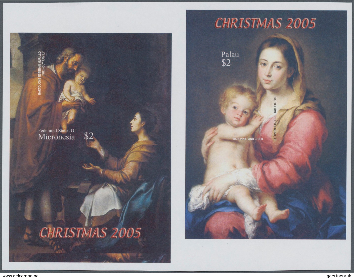 Thematik: Malerei, Maler / Painting, Painters: 2005, PALAU And MICRONESIA: Christmas - Paintings Fro - Other & Unclassified