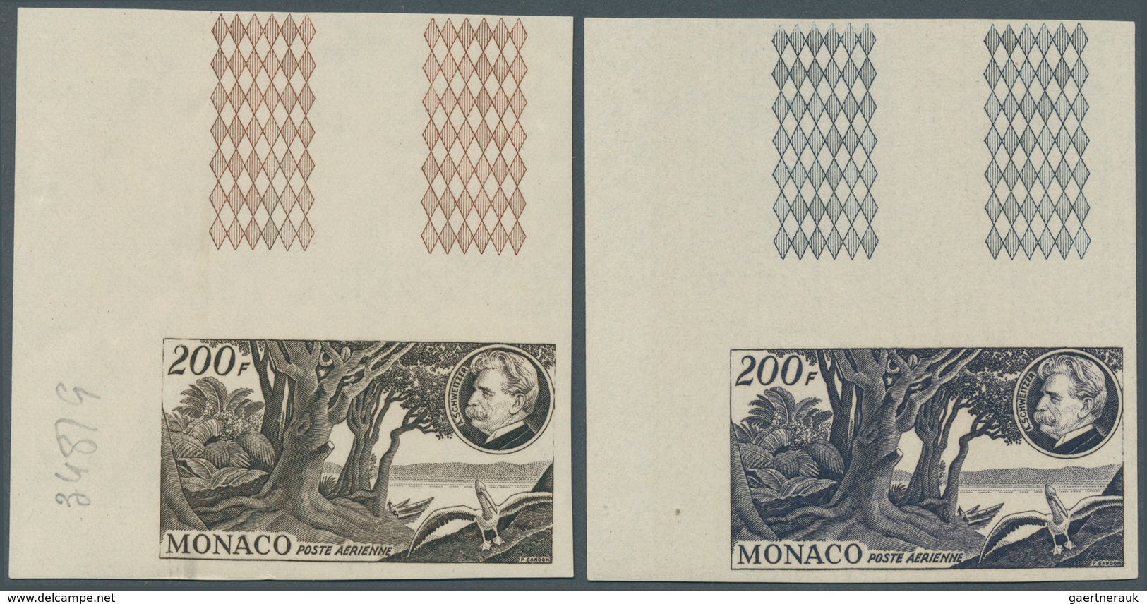 Thematik: Medizin, Gesundheit / Medicine, Health: 1955, Monaco, Airmail-stamp 200 Fr. "80'th Birthda - Medicine