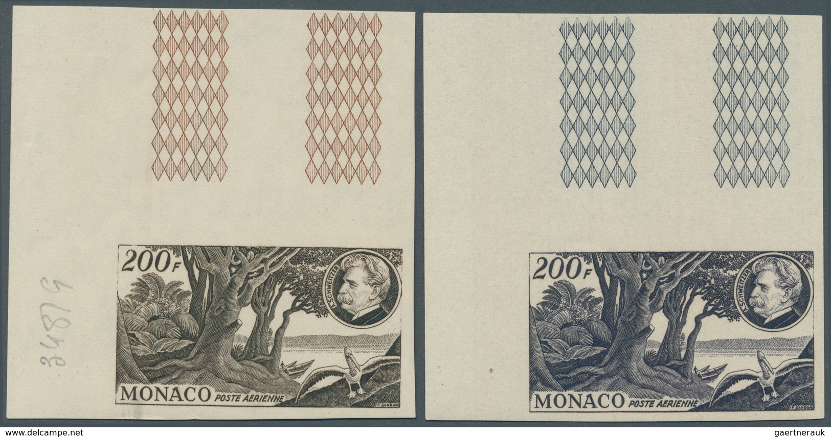 Thematik: Medizin, Gesundheit / Medicine, Health: 1955, Monaco, Airmail-stamp 200 Fr. "80'th Birthda - Geneeskunde