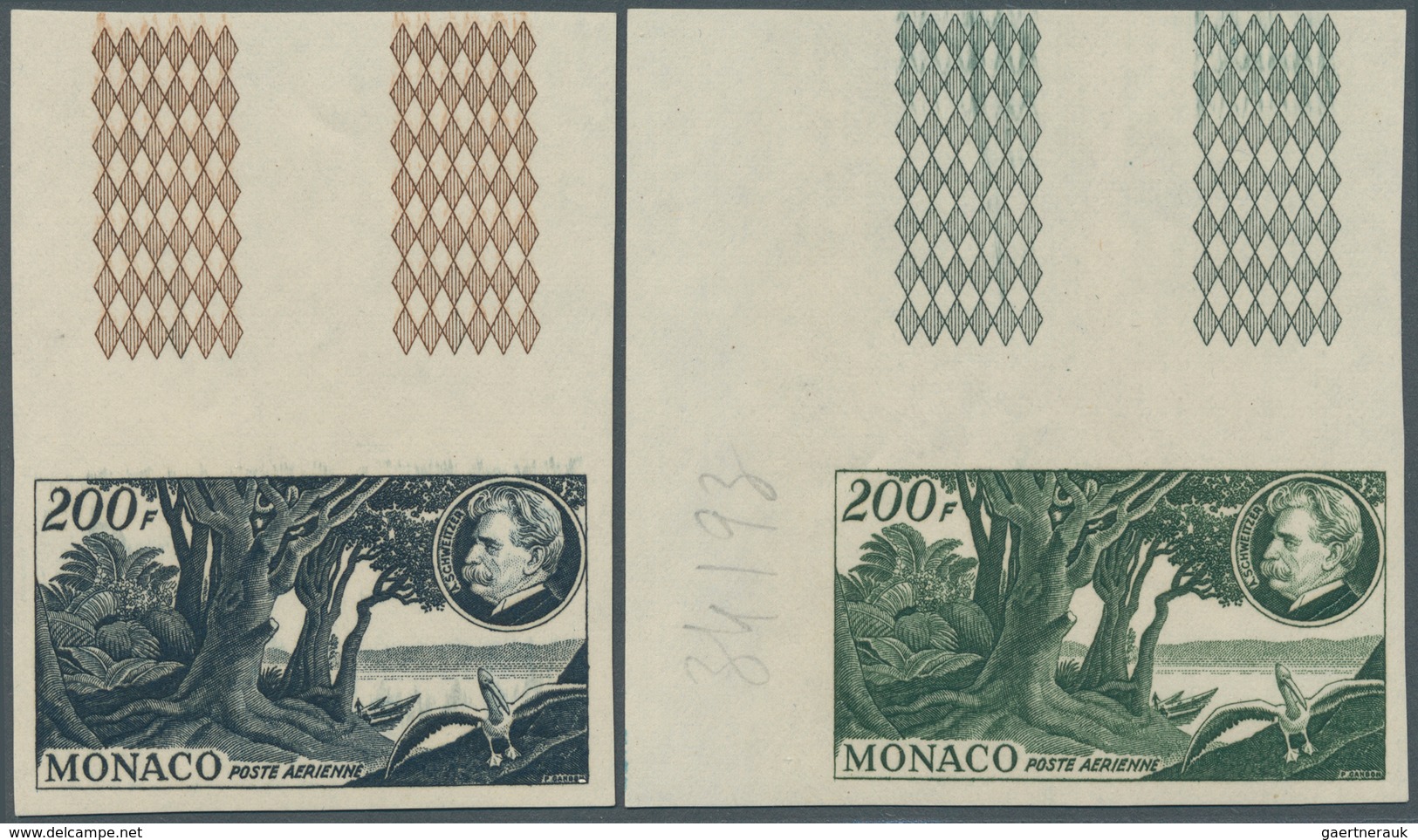 Thematik: Medizin, Gesundheit / Medicine, Health: 1955, Monaco, Airmail-stamp 200 Fr. "80'th Birthda - Medicine