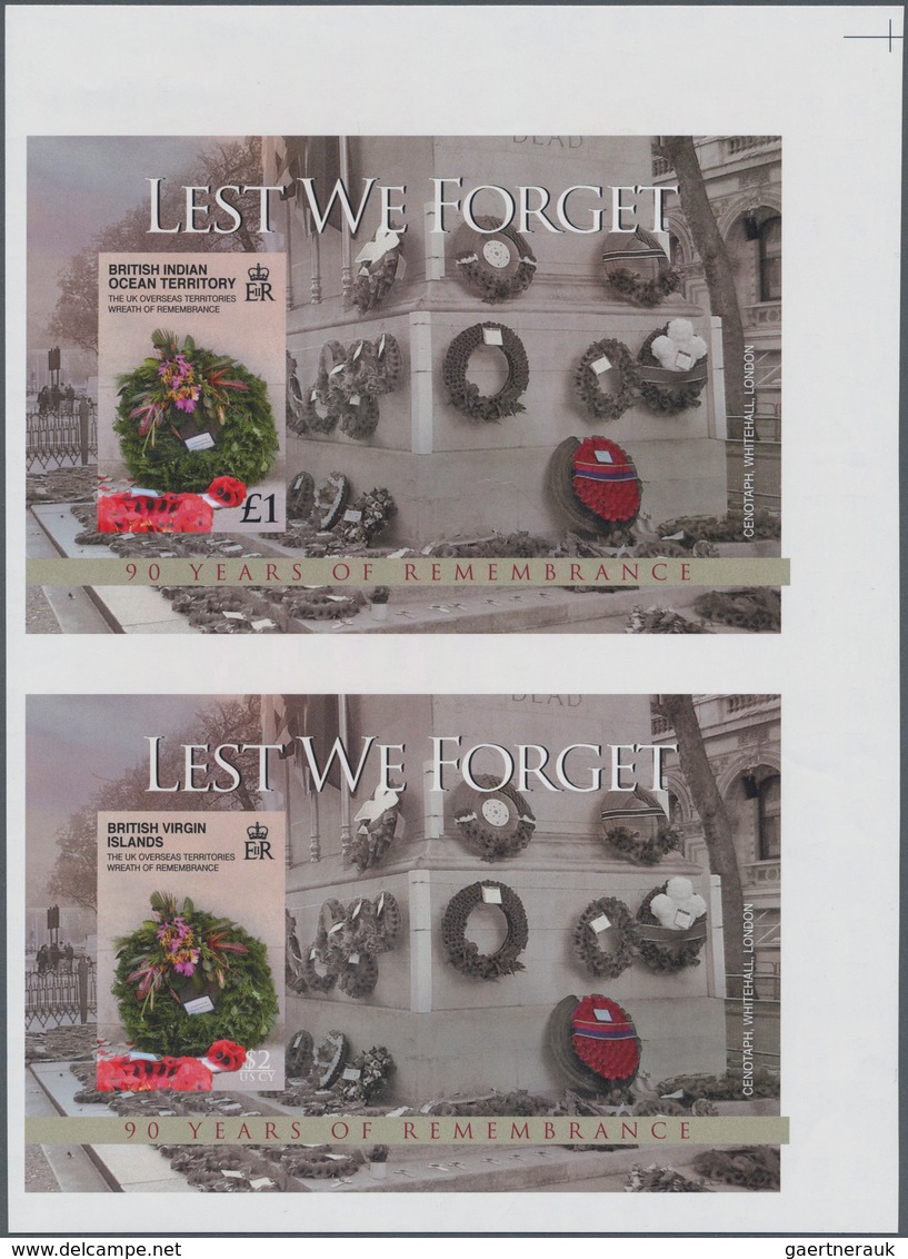 Thematik: Militär / Military: 2008, B.I.O.T. And VIRGIN ISLANDS: 90 Years Of Remembrance (End Of WWI - Militaria