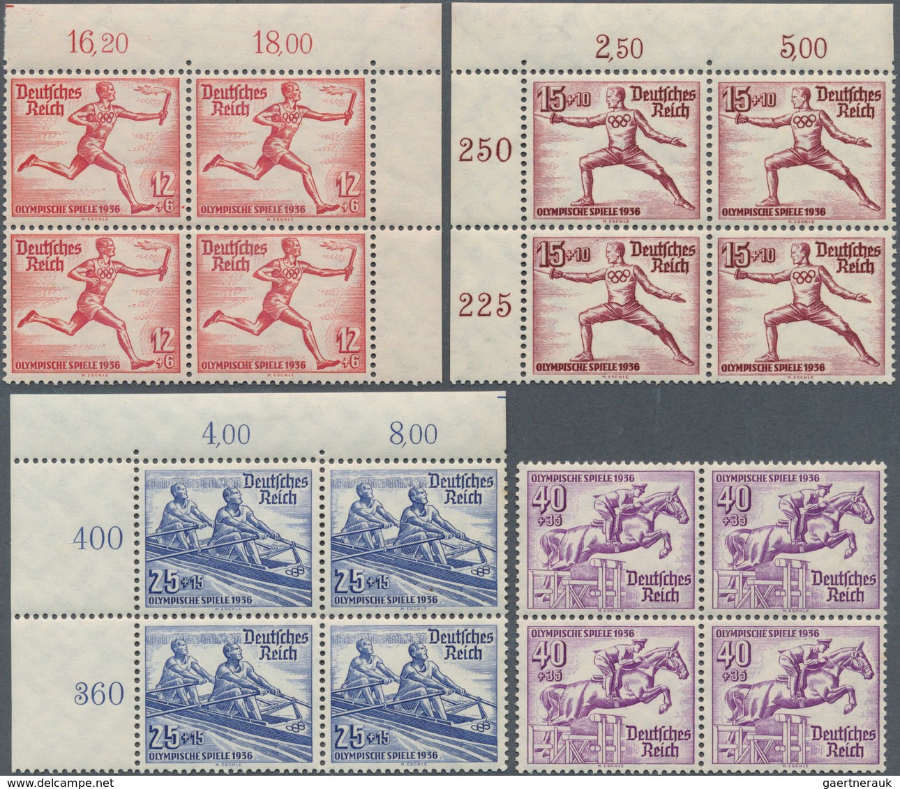 Thematik: Olympische Spiele / Olympic Games: 1936, German Reich For Berlin And Garmisch. Lot Contain - Other & Unclassified