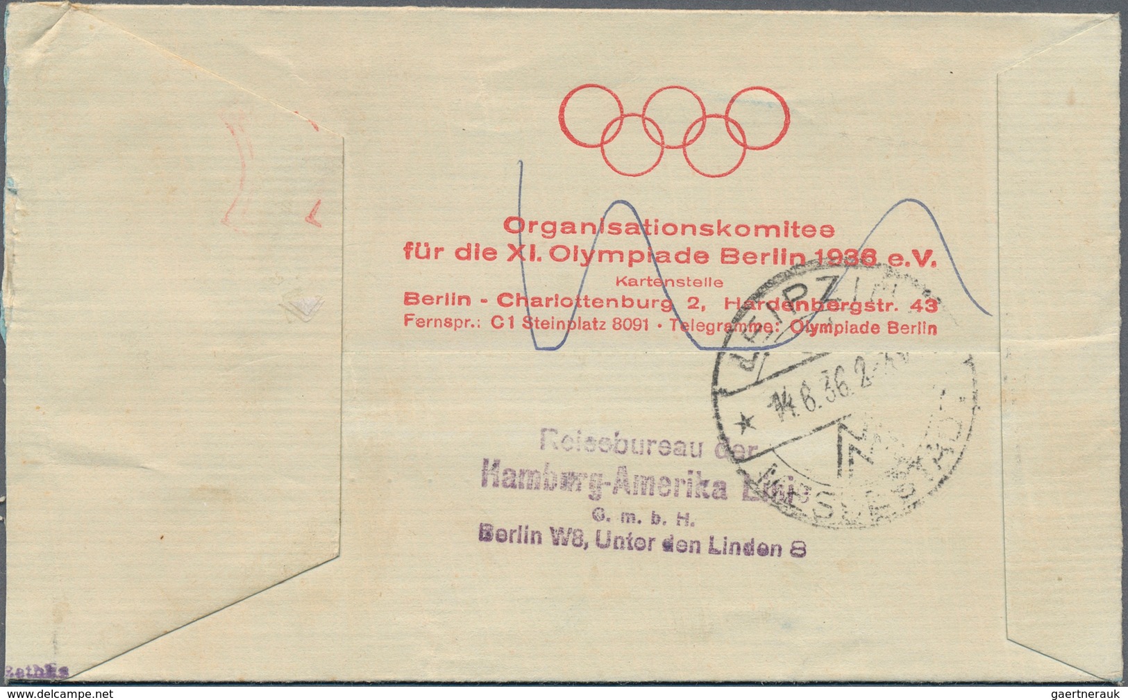 Thematik: Olympische Spiele / Olympic Games: 1936: Deutsches Reich Vordruckbrief M. Rs. Abs.-Vordruc - Other & Unclassified
