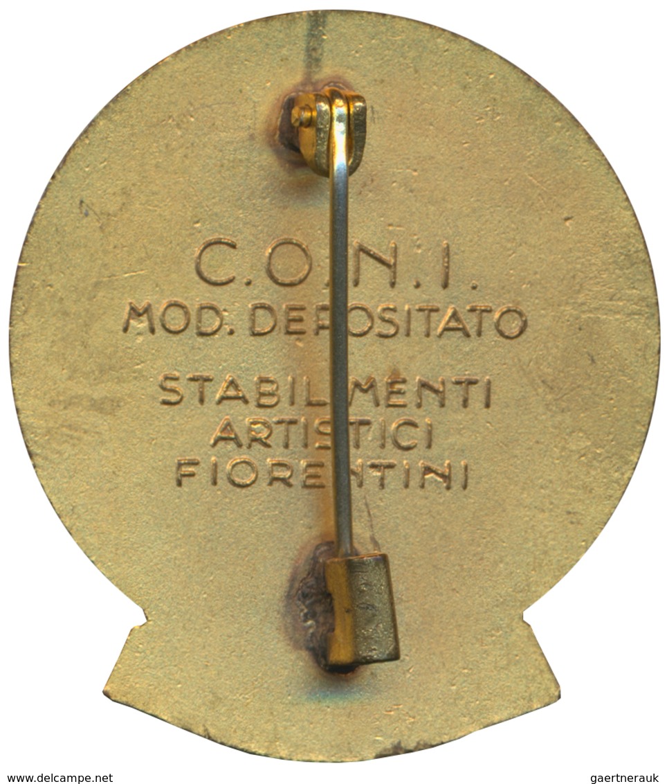 Thematik: Olympische Spiele / Olympic Games: 1956, Italy For Cortina 1956. Metal Participant Badge A - Other & Unclassified