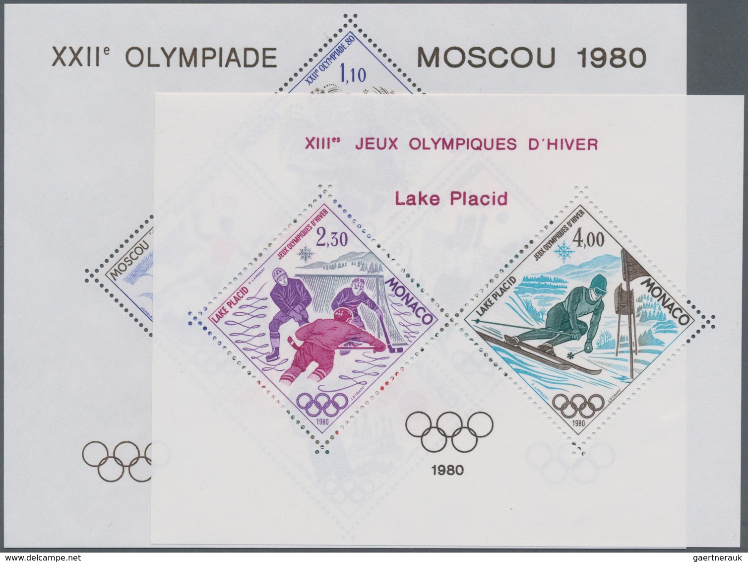 Thematik: Olympische Spiele / Olympic Games: 1980, MONACO: Summer Olympics Moscow And Winter Olympic - Andere & Zonder Classificatie