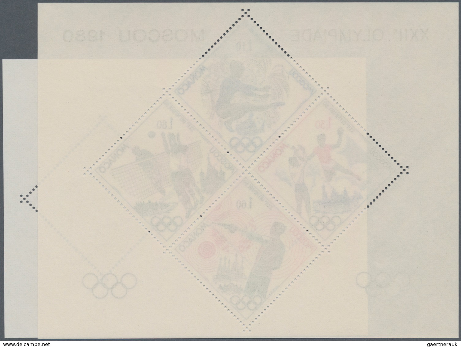 Thematik: Olympische Spiele / Olympic Games: 1980, MONACO: Summer Olympics Moscow And Winter Olympic - Other & Unclassified