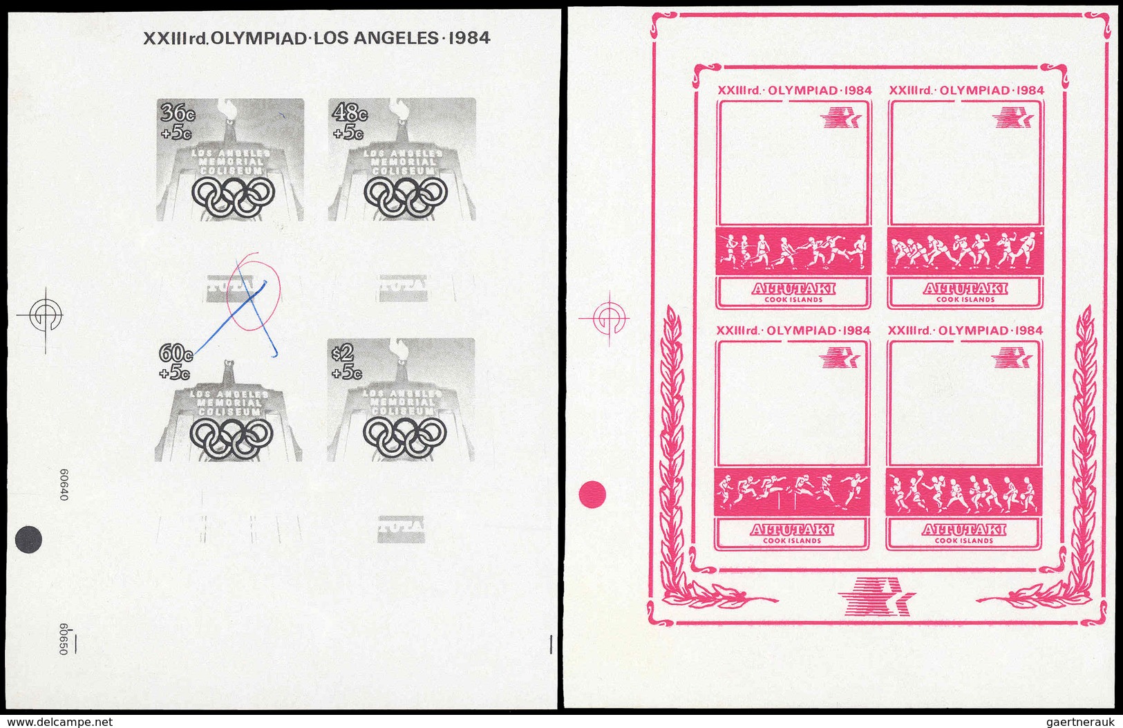 Thematik: Olympische Spiele / Olympic Games: 1984, Aitutaki: OLYMPIC GAMES LOS ANGELES, Javelin, Sho - Andere & Zonder Classificatie