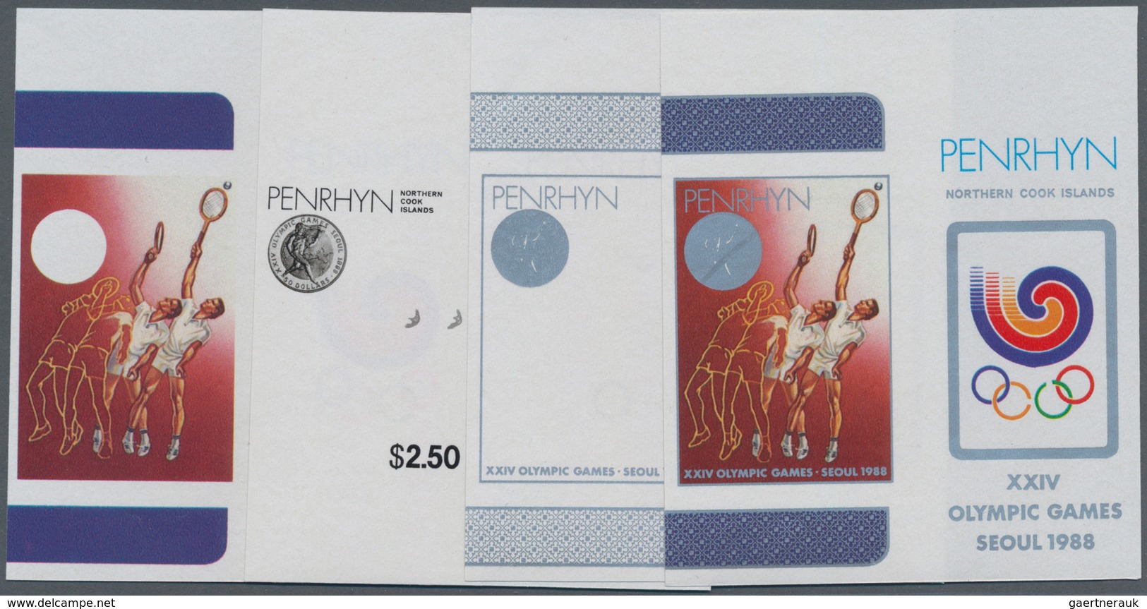 Thematik: Olympische Spiele / Olympic Games: 1988, Penrhyn For Seoul 1988. Progressive Proof (8 Phas - Other & Unclassified