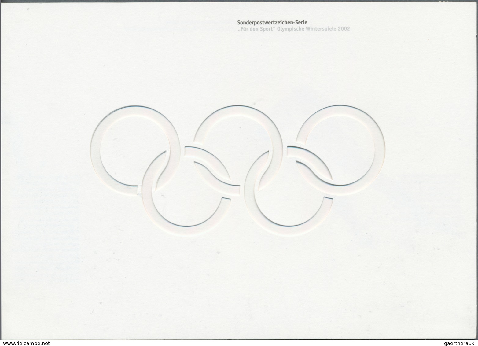 Thematik: Olympische Spiele / Olympic Games: Bundesrepublik Deutschland - 2002. Heftchenblatt 46 Aus - Andere & Zonder Classificatie