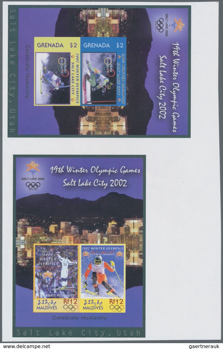 Thematik: Olympische Spiele / Olympic Games: 2002, MALDIVES And GRENADA: 19th Winter Olympics Salt L - Other & Unclassified