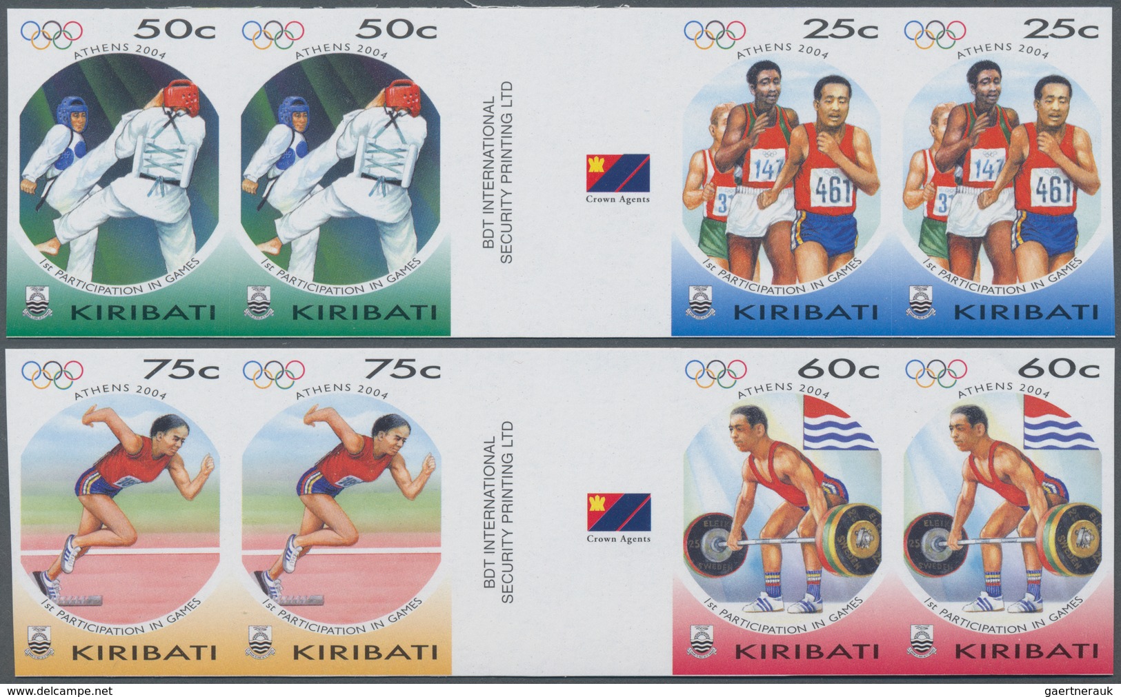 Thematik: Olympische Spiele / Olympic Games: 2004, KIRIBATI: Summer Olympics Athens Complete Set Of - Other & Unclassified