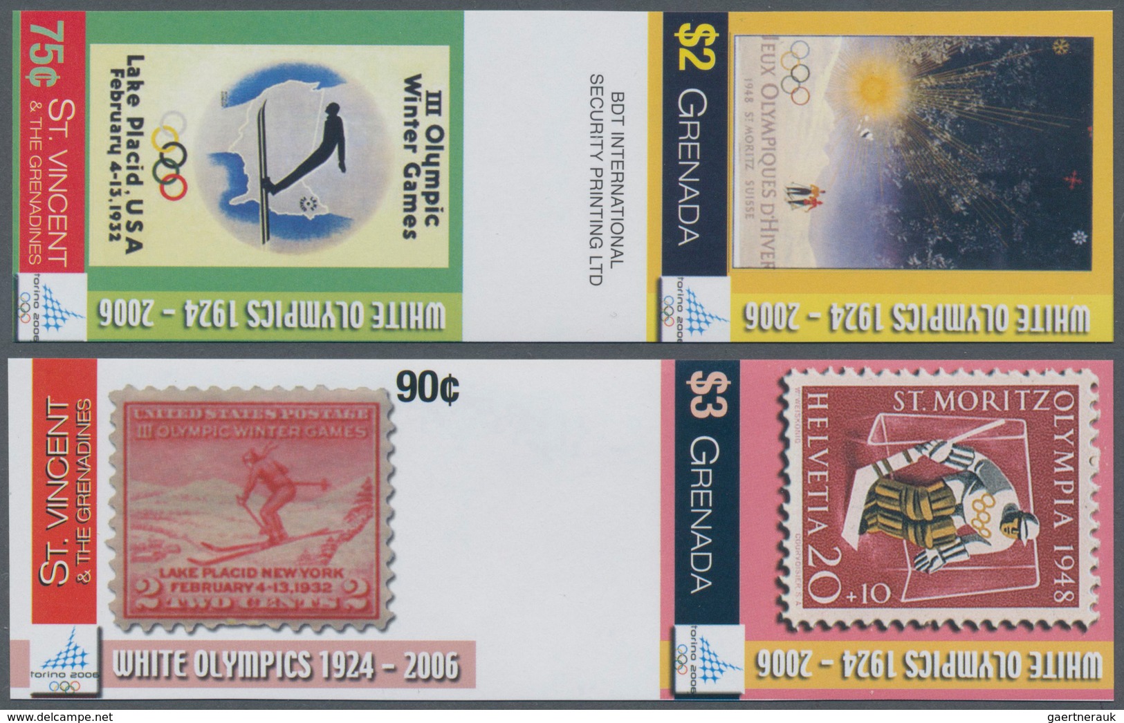 Thematik: Olympische Spiele / Olympic Games: 2006, ST. VINCENT And GRENADA: Winter Olympics Torino T - Other & Unclassified