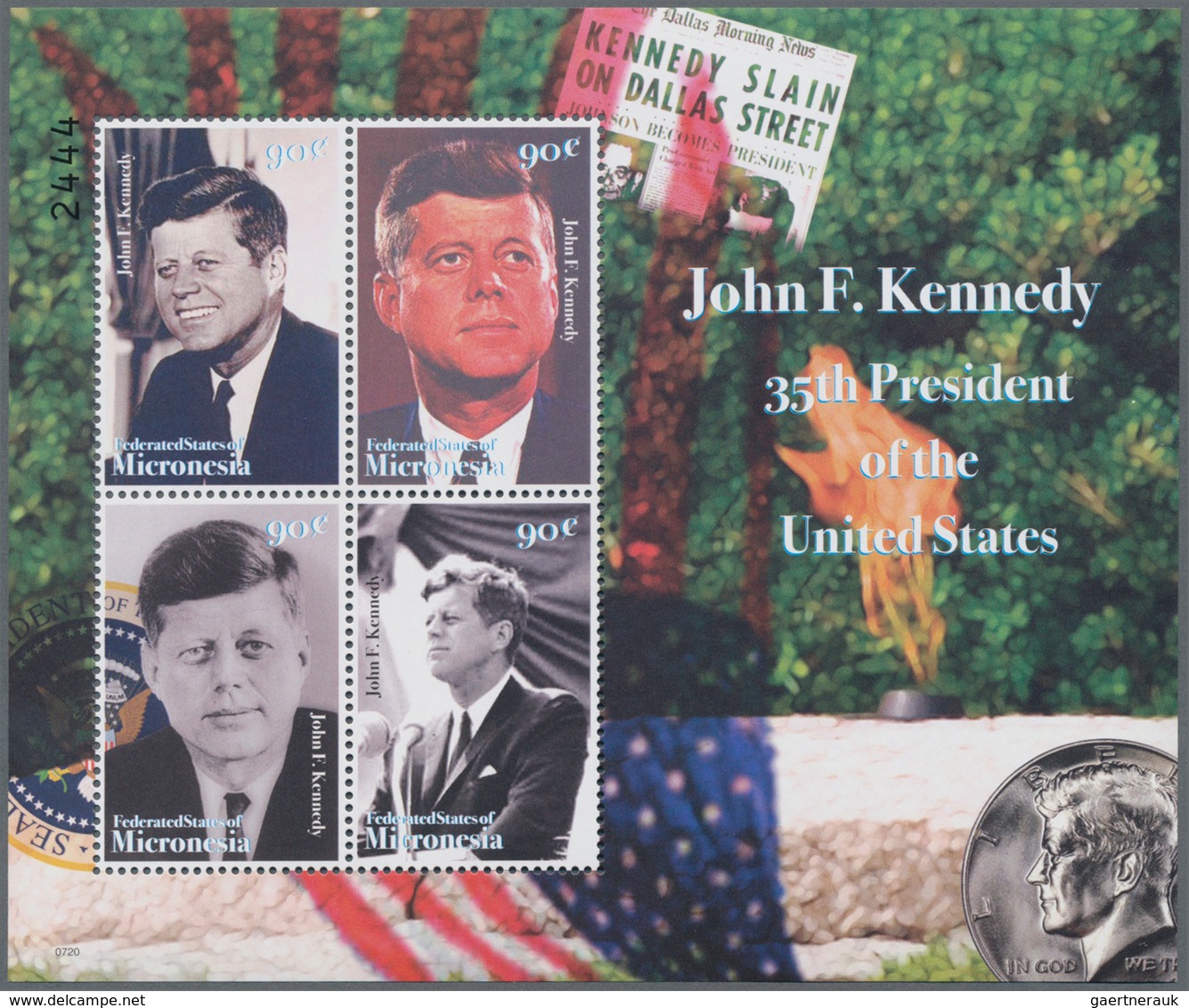 Thematik: Persönlichkeiten - Kennedy / Personalities - Kennedy: 2008, MICRONESIA: John F. Kennedy Co - Kennedy (John F.)