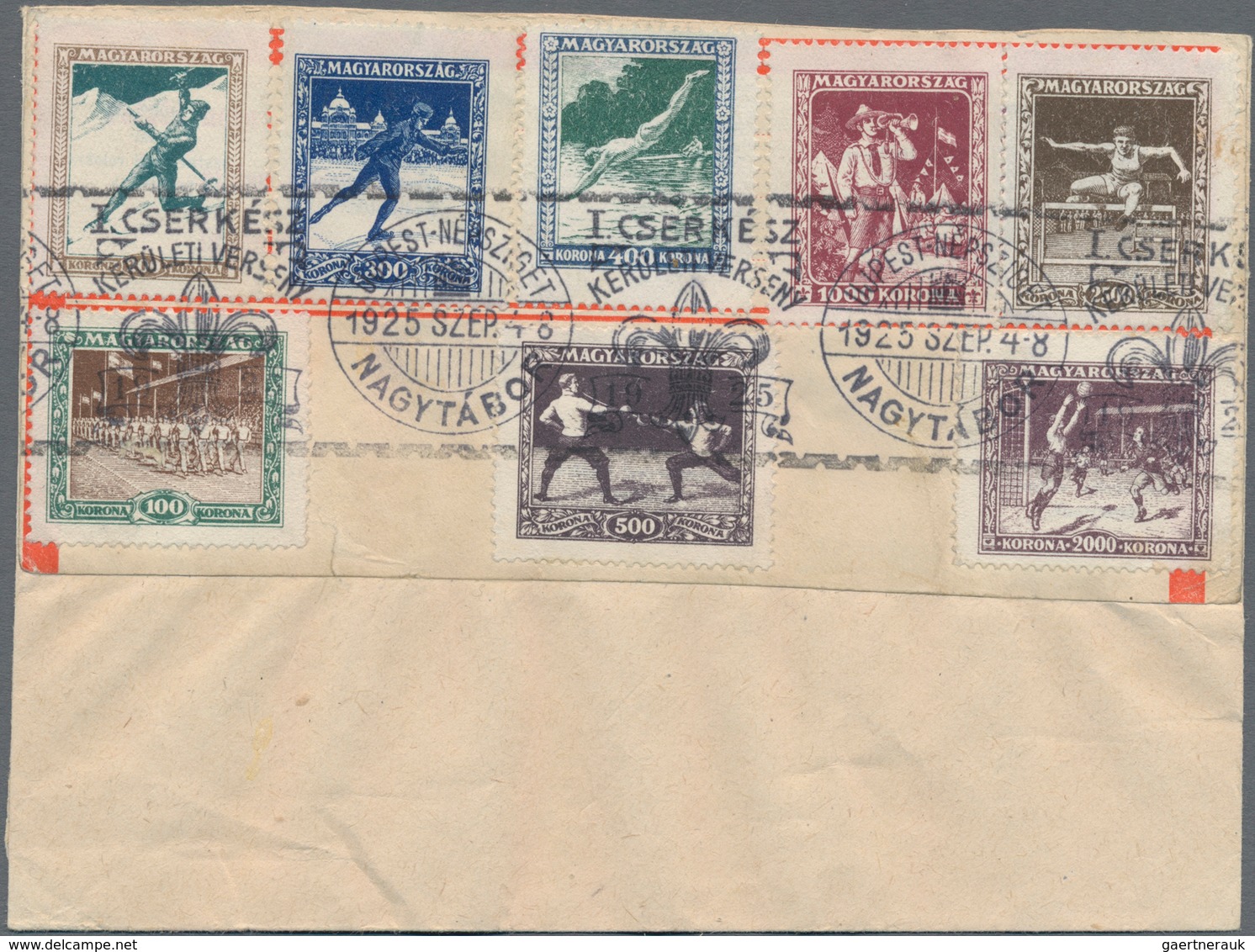 Thematik: Pfadfinder / Boy Scouts: 1925, Hungary. First Boy Scout Roller Cancel On Sports Set Cover/ - Other & Unclassified