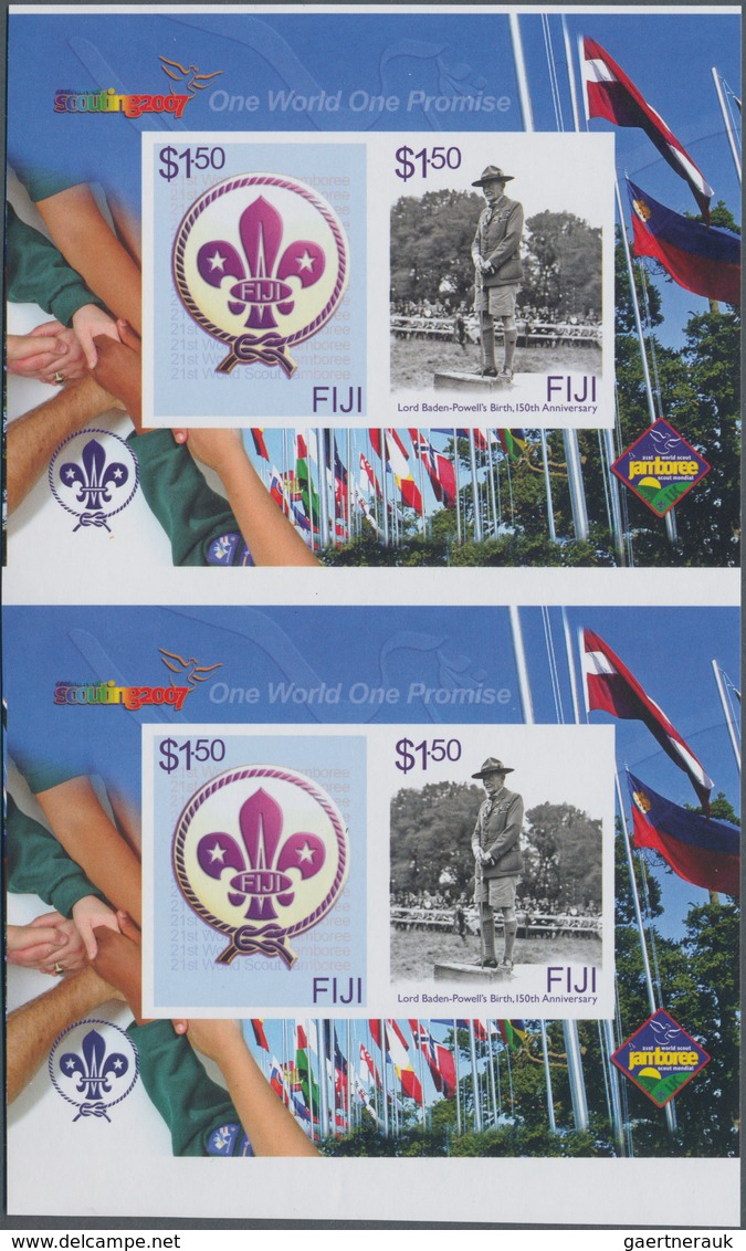 Thematik: Pfadfinder / Boy Scouts: 2007, FIJI: Centenary Of Scouting Complete Set Of Four In Vertica - Other & Unclassified