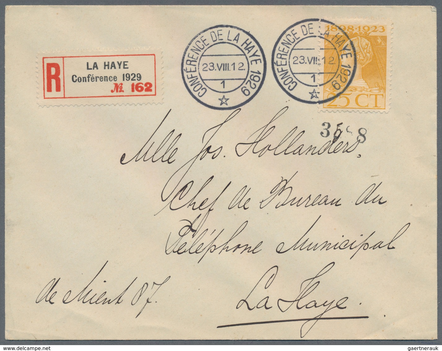 Thematik: Politik / Politics: 1929, The Netherlands. Service Letter From The British Delegation, Sen - Unclassified