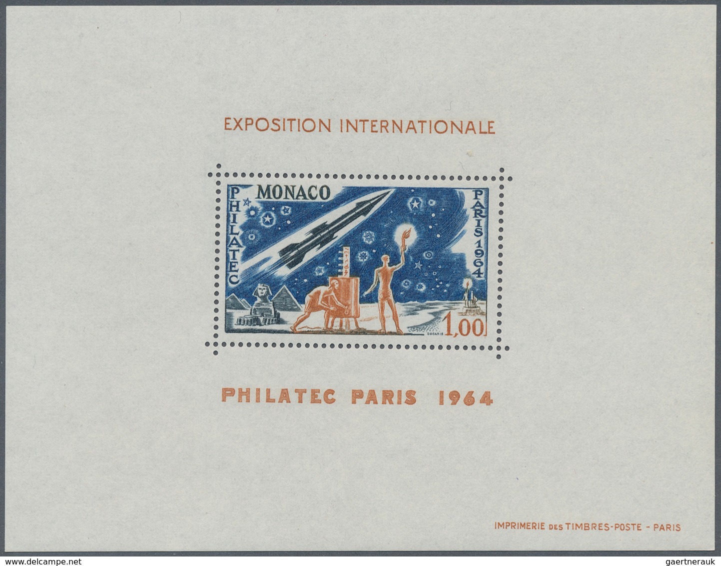 Thematik: Raumfahrt / Astronautics: 1964, Monaco, "PHILATEC PARIS 1964" Und "Kennedy Memorial Day" Z - Other & Unclassified