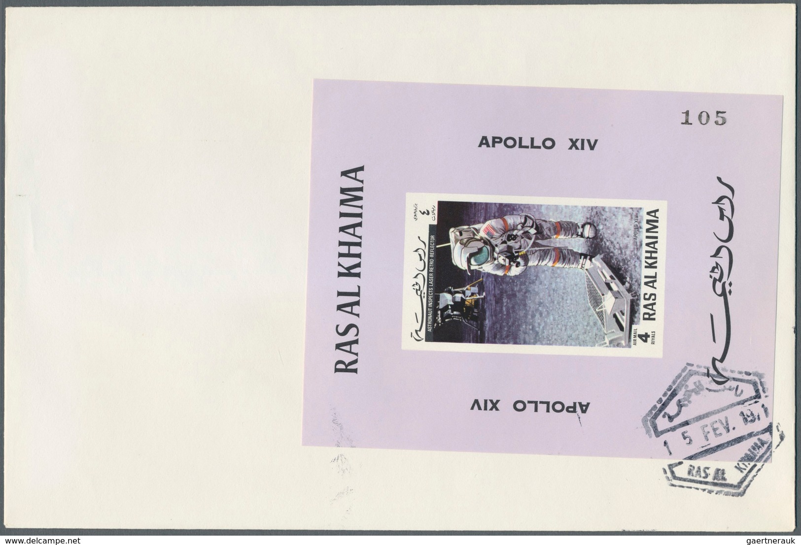 Thematik: Raumfahrt / Astronautics: 1971, Ras Al Khaima, Apollo 14, Complete Set Perf./imperf., Two - Andere & Zonder Classificatie