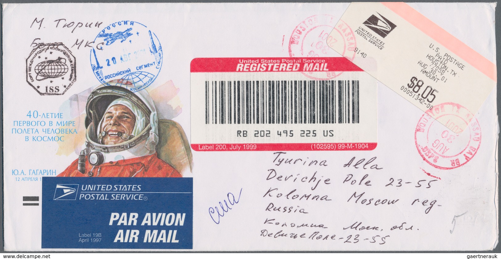 Thematik: Raumfahrt / Astronautics: 2001. STS-105 Direction Earth. Decorative Envelope, Franked By U - Andere & Zonder Classificatie