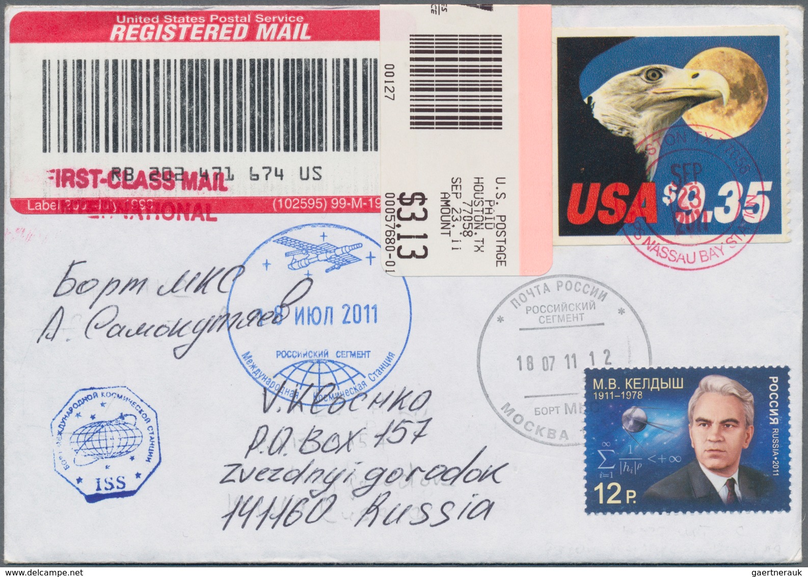 Thematik: Raumfahrt / Astronautics: 2011. STS-135 Direction Earth. Russian/US Mixed Franked Register - Andere & Zonder Classificatie