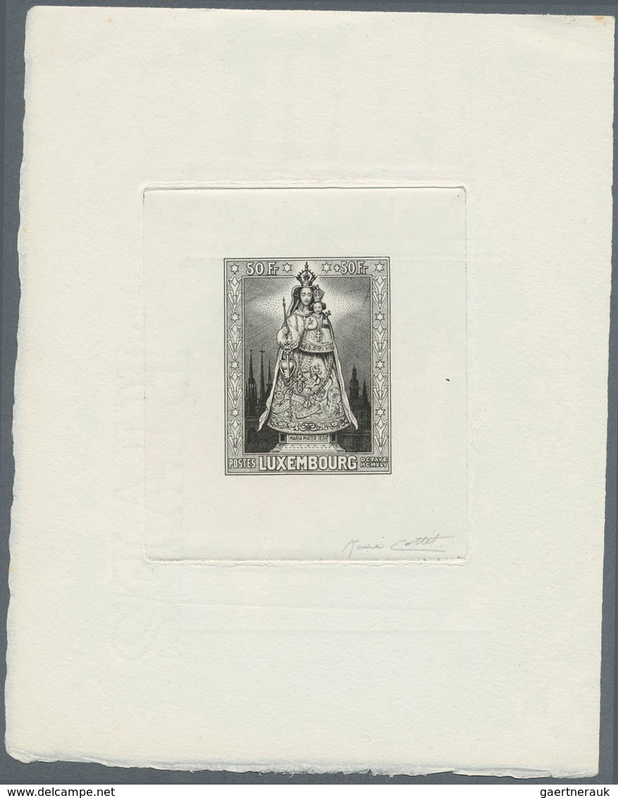 Thematik: Religion / Religion: 1945: Madonna Souvenier Sheet, Artists Proof, Signed Cottet. - Andere & Zonder Classificatie