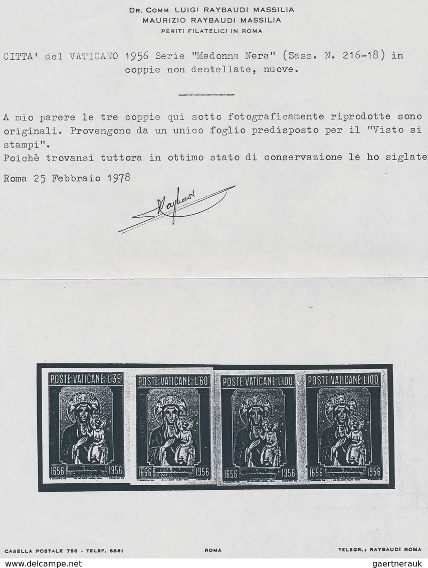 Thematik: Religion / Religion: 1956, Vatikan, 35 L, 60 L And 100 L "madonna Nera", Complete Set Of 3 - Andere & Zonder Classificatie