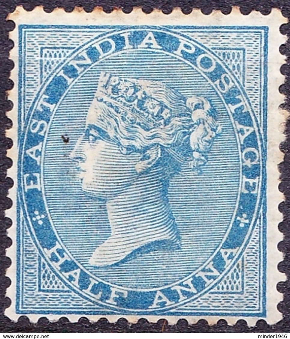 INDIA 1873 QV 1/2 Anna Blue SG76 MH - 1882-1901 Empire