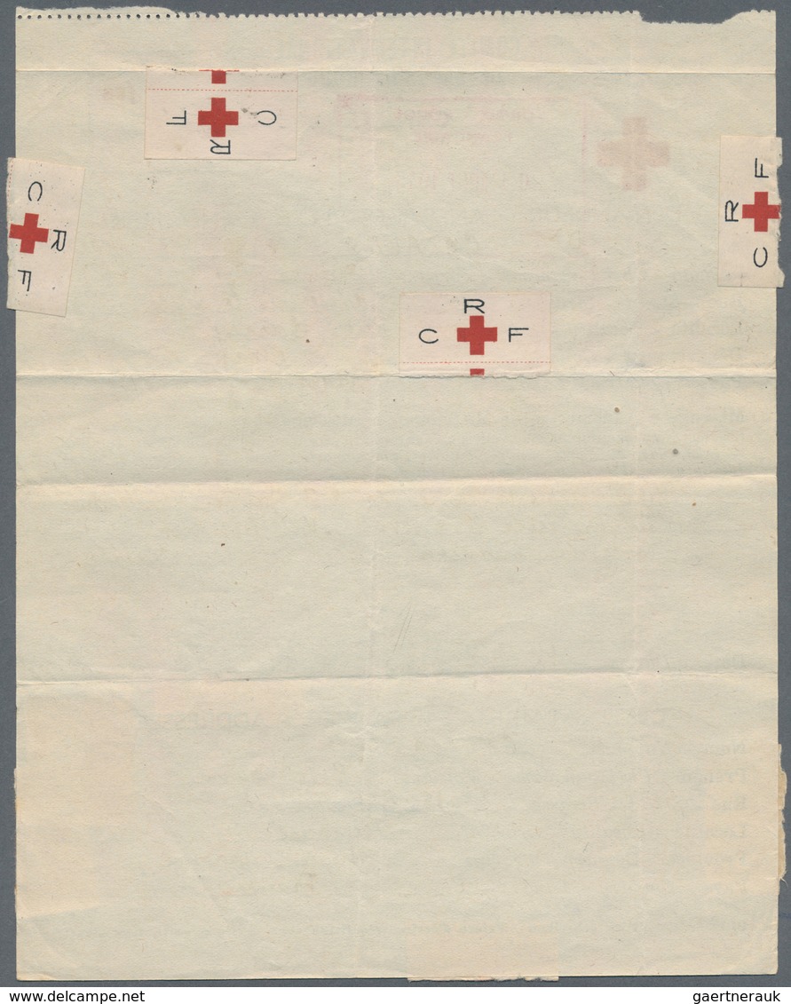 Thematik: Rotes Kreuz / red cross: 1943/1944. Lot of 5 different RED CROSS entire letters 8frs. All