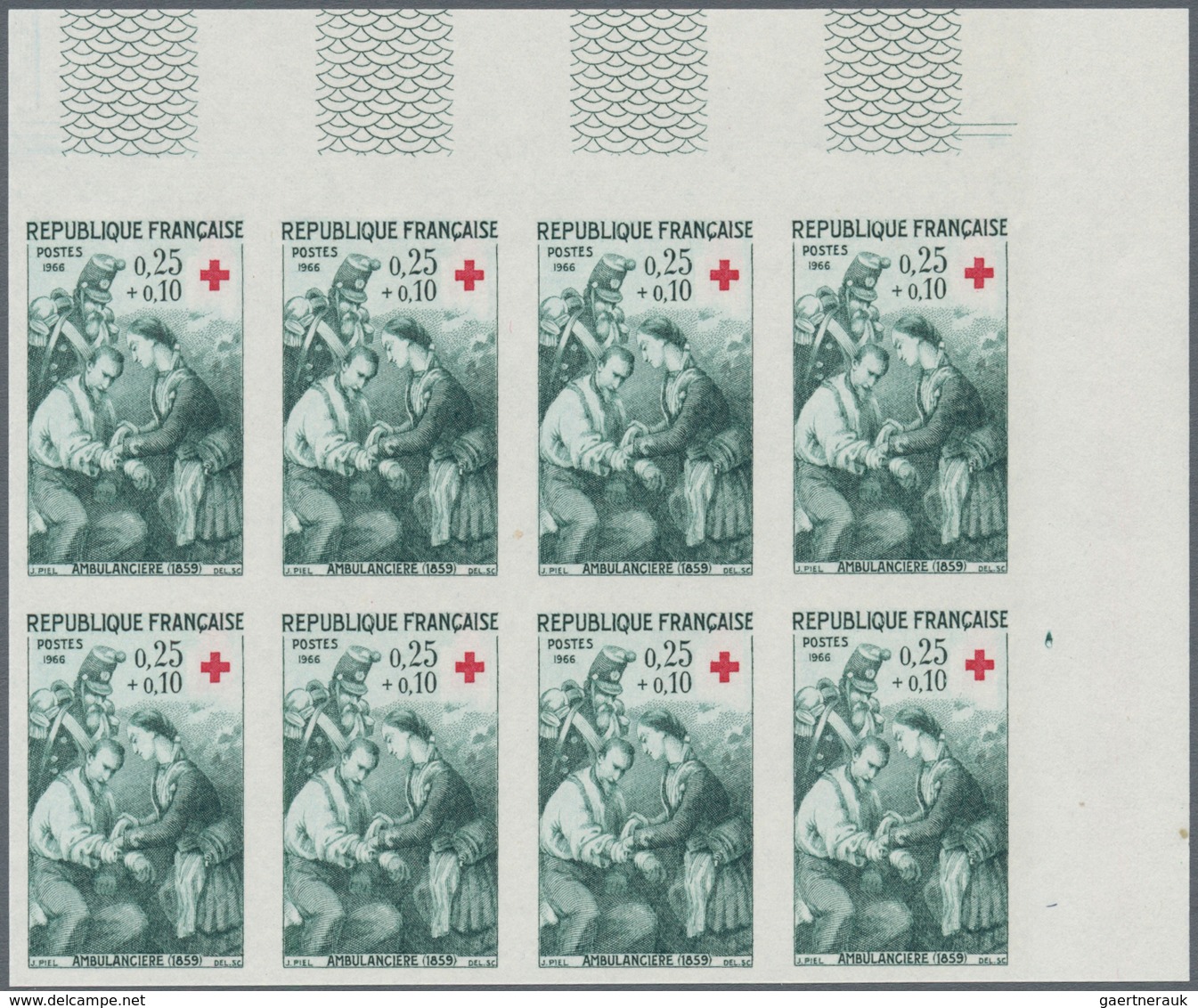 Thematik: Rotes Kreuz / Red Cross: 1966, FRANCE: Red Cross Set Of Two (nurses In 1859 And 1966) In I - Red Cross