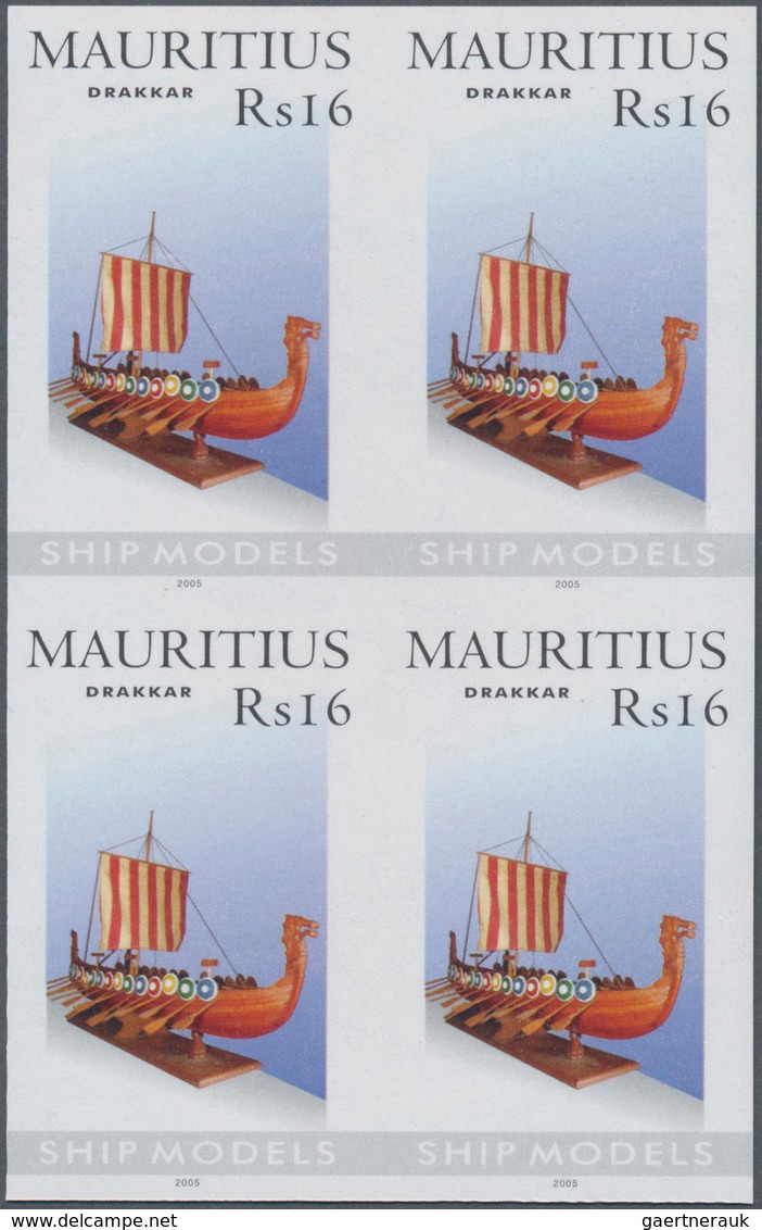 Thematik: Schiffe / Ships: 2005, Mauritius. IMPERFORATE Block Of 4 For The 16rs Value Of The Set "Mo - Boten