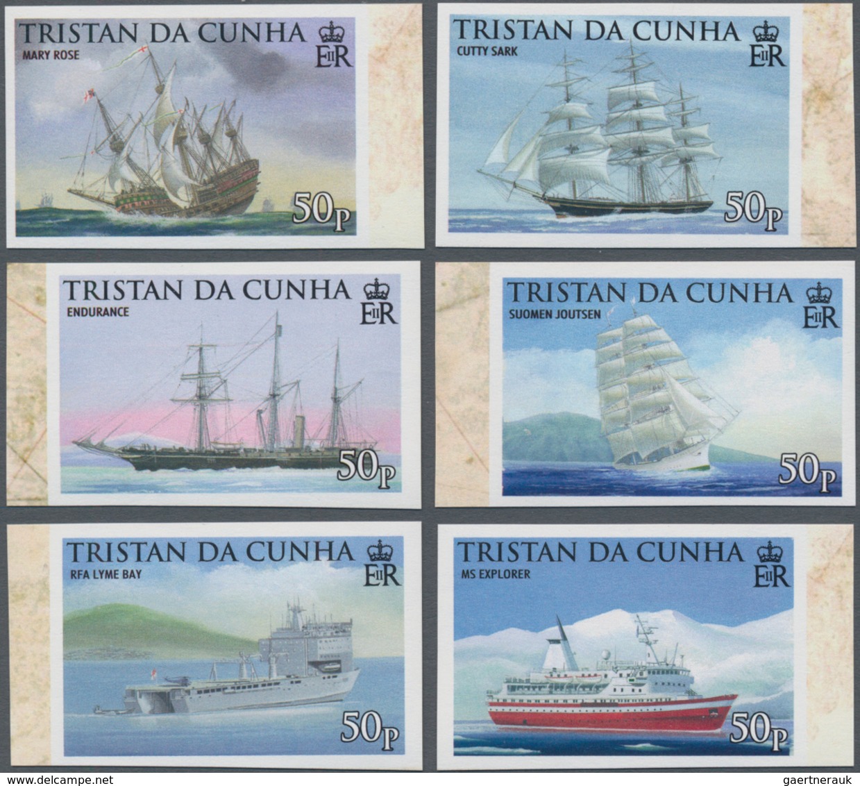 Thematik: Schiffe / Ships: 2009, TRISTAN DA CUNHA: Seafaring And Exploration Complete IMPERFORATE Se - Boten