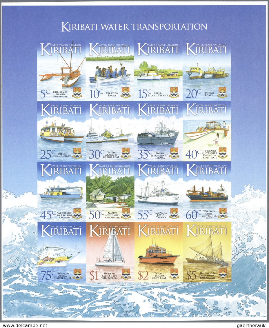 Thematik: Schiffe / Ships: 2013, KIRIBATI: Definitive Issue 'Ships' Complete Set Of 16 In An IMPERFO - Ships