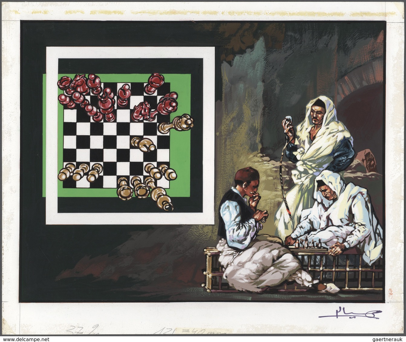 Thematik: Spiele-Schach / Games-chess: 1982. LIBYA. 1982 World Chess Championships. Original Signed - Ajedrez