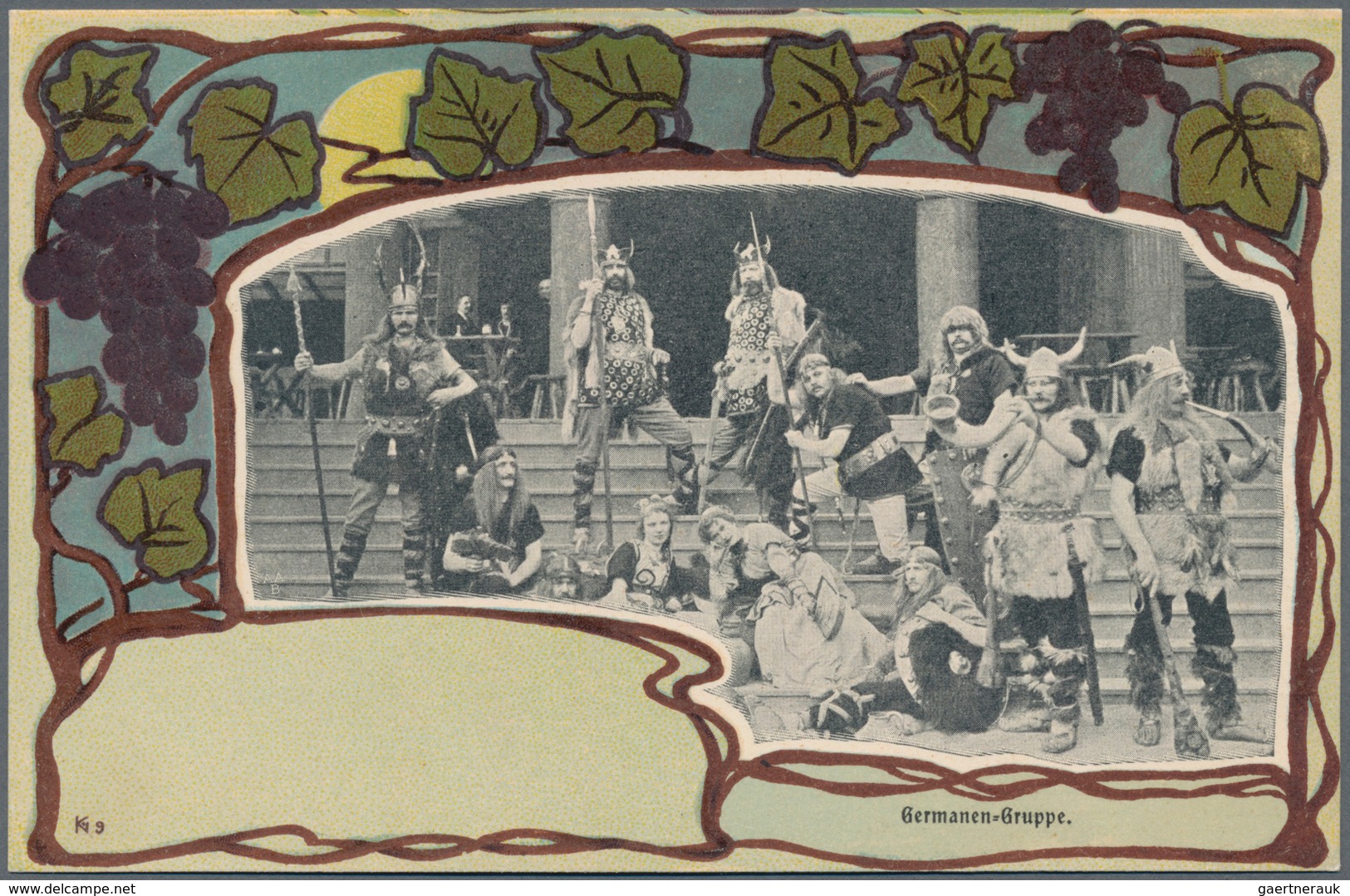 Thematik: Theater / Theater: 1900, Dt. Reich. Privat-Postkarte 2 Pf Germania Reichspost "Dt. Bau-Aus - Théâtre