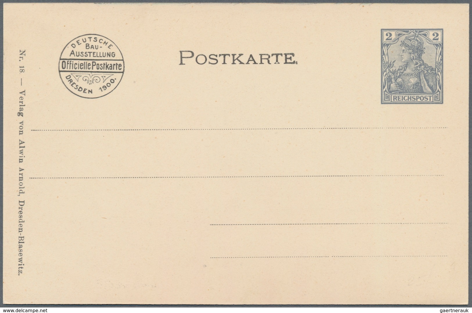 Thematik: Theater / Theater: 1900, Dt. Reich. Privat-Postkarte 2 Pf Germania Reichspost "Dt. Bau-Aus - Theater