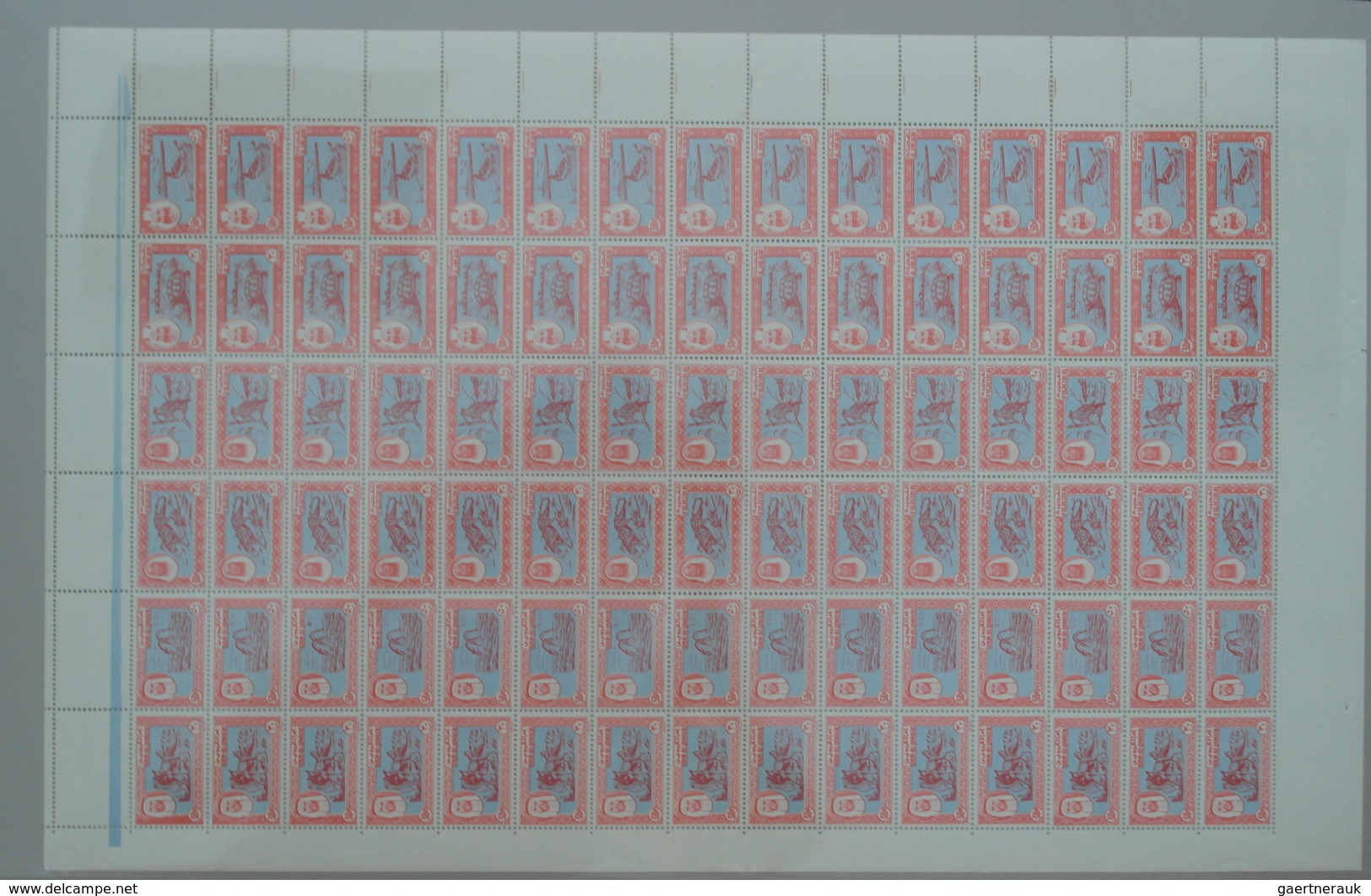 Thematik: Tiere, Fauna / Animals, Fauna: 1963, Umm-Al-Qiwan/Fujeira/Ajman, Combined Proof Sheet For - Sonstige & Ohne Zuordnung