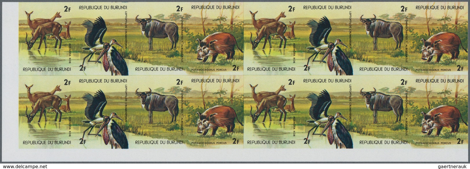 Thematik: Tiere, Fauna / Animals, Fauna: 1977, BURUNDI: African Animals (antelope, Elephant, Zebra, - Other & Unclassified