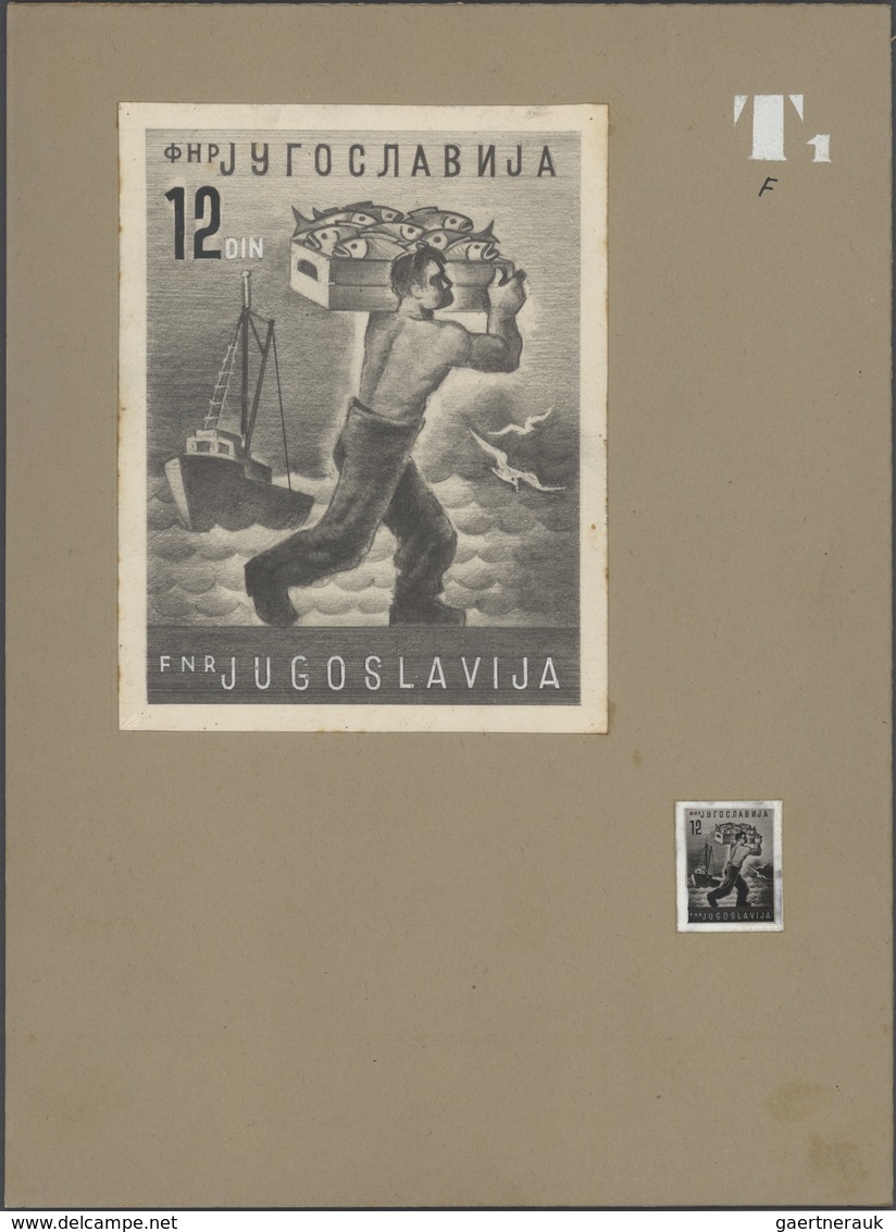 Thematik: Tiere-Fische / Animals-fishes: YUGOSLAVIA, 1950. Definitive Issue. ARTISTS WORKS. 0.50 DIN - Fishes