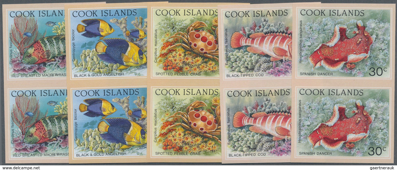 Thematik: Tiere-Fische / Animals-fishes: 1994, COOK ISLANDS: Life On The Coral Reef Complete Set Of - Fische