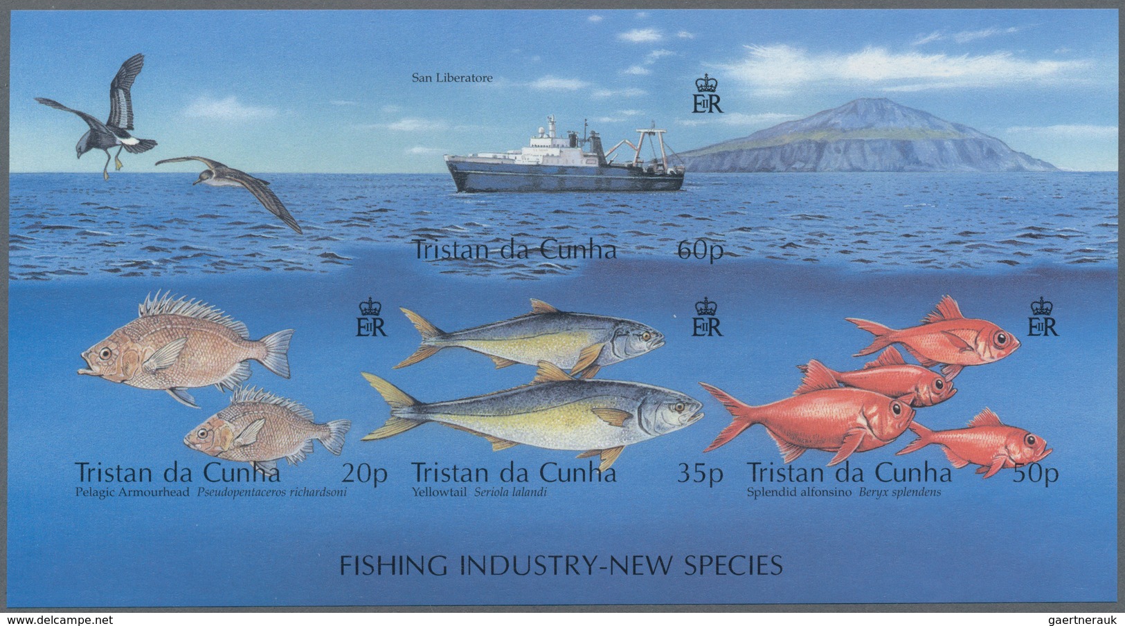 Thematik: Tiere-Fische / Animals-fishes: 2002, TRISTAN DA CUNHA: Fishery Industry Complete IMPERFORA - Vissen