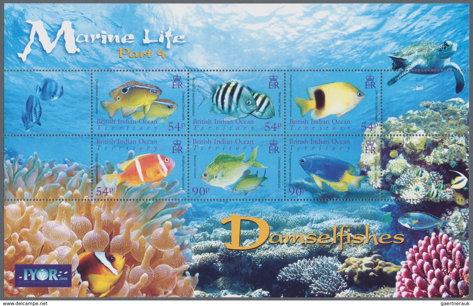 Thematik: Tiere-Fische / Animals-fishes: 2008, BRITISH INDIAN OCEAN TERRITORY: Fishes Complete Set O - Fishes