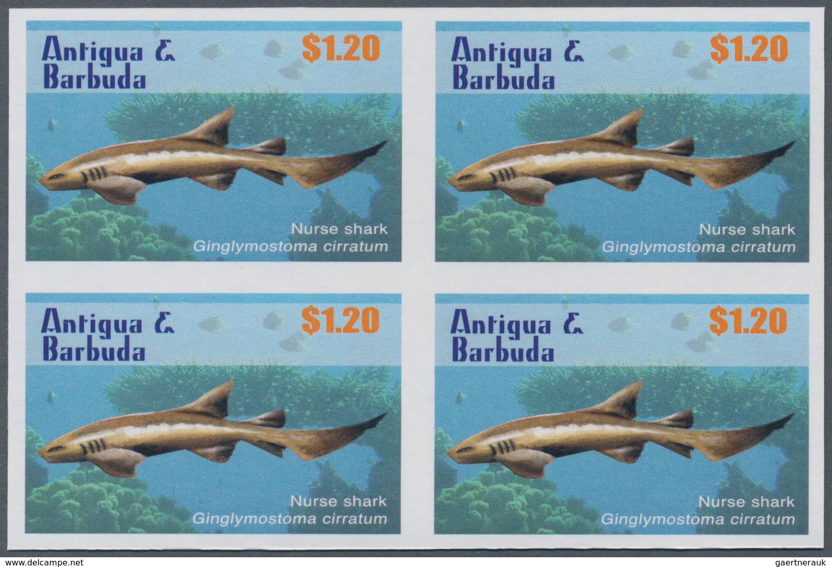 Thematik: Tiere-Fische / Animals-fishes: 2010, Antigua & Barbuda. IMPERFORATE Block Of 4 For The $1. - Fishes