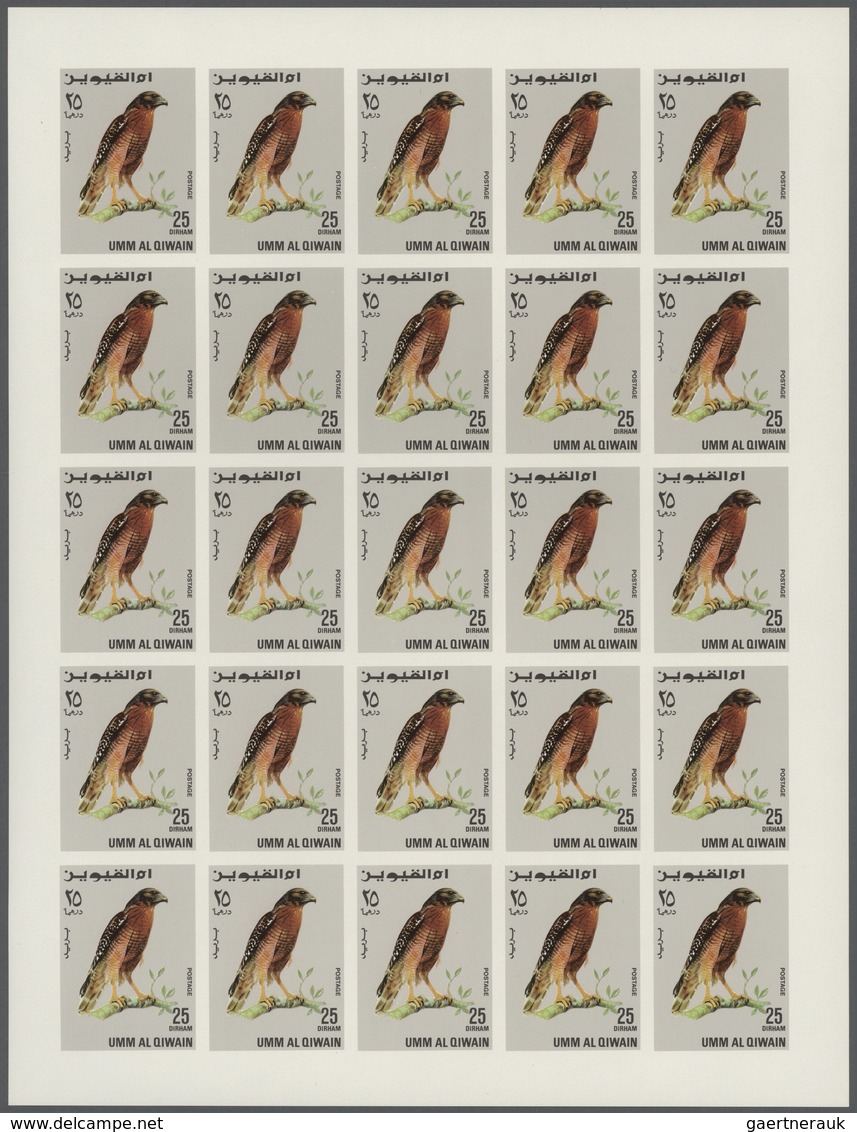 Thematik: Tiere-Greifvögel / Animals-birds Of Prey: 1968, Umm Al Qaiwain, Birds Of Prey, 15dh. To 5r - Aquile & Rapaci Diurni