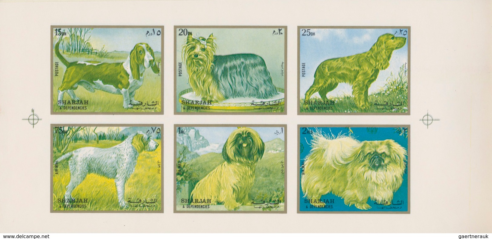 Thematik: Tiere-Hunde / Animals-dogs: 1972, Sharjah, Horses 15dh. To 2r., Booklet With Four Imperf. - Honden