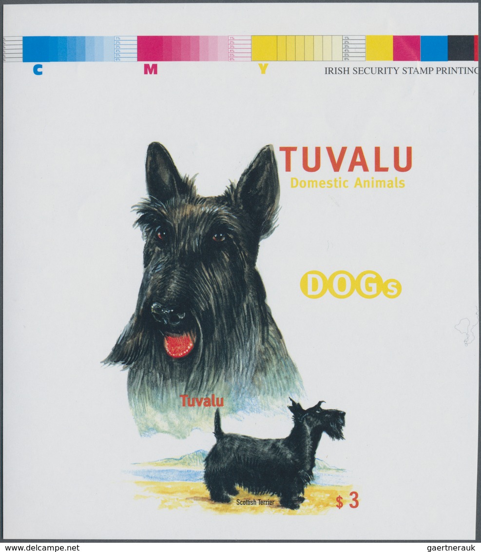 Thematik: Tiere-Hunde / Animals-dogs: 2000, TUVALU: Dogs Complete Set Of Twelve In Two IMPERFORATE S - Honden