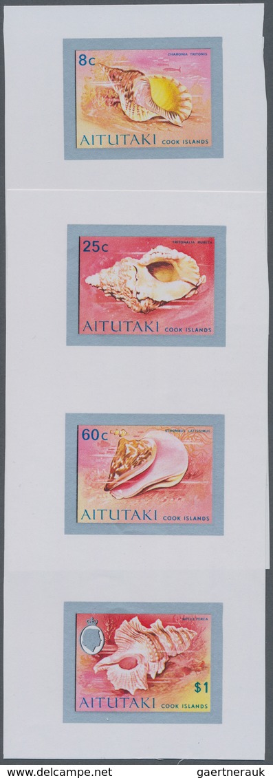 Thematik: Tiere-Meerestiere-Muscheln / Animals-sea Animals-shells: 1974, Aitutaki. Die Proofs For Th - Coneshells