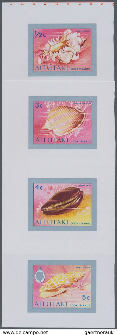 Thematik: Tiere-Meerestiere-Muscheln / Animals-sea Animals-shells: 1974, Aitutaki. Die Proofs For Th - Coneshells