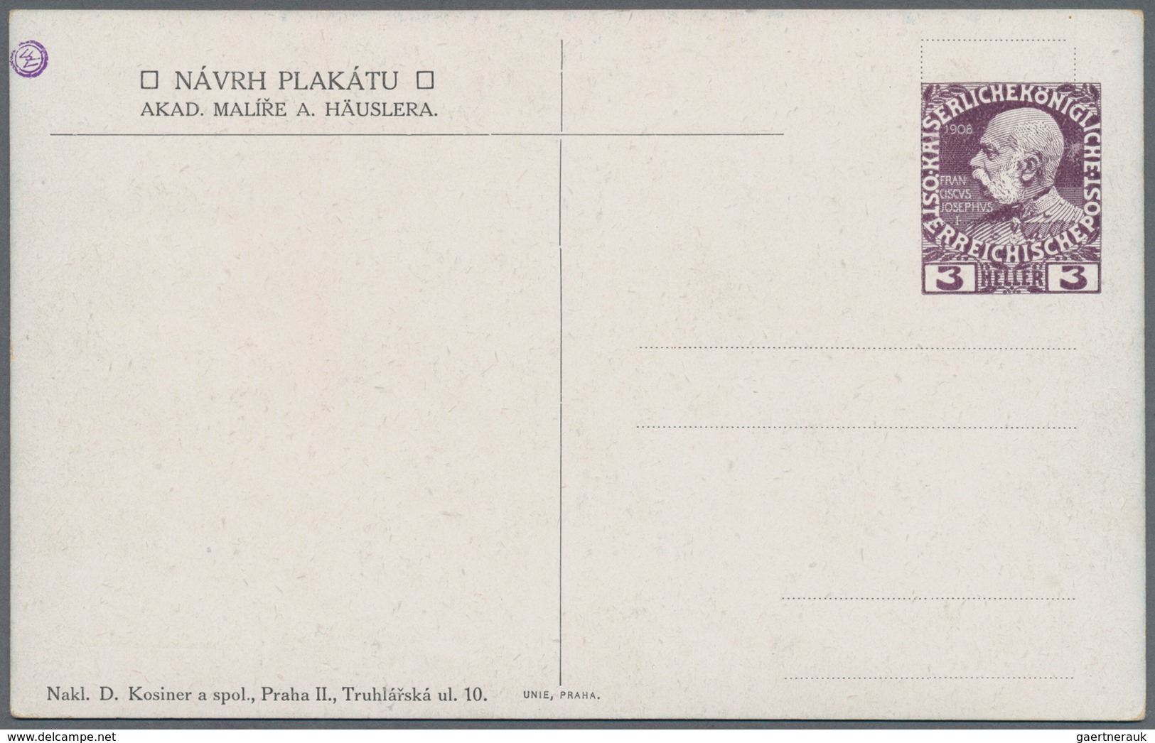 Thematik: Tiere-Reptilien / Animals-reptiles: 1908, Austria. Austrian Private Entire Postal Card 3h - Andere & Zonder Classificatie