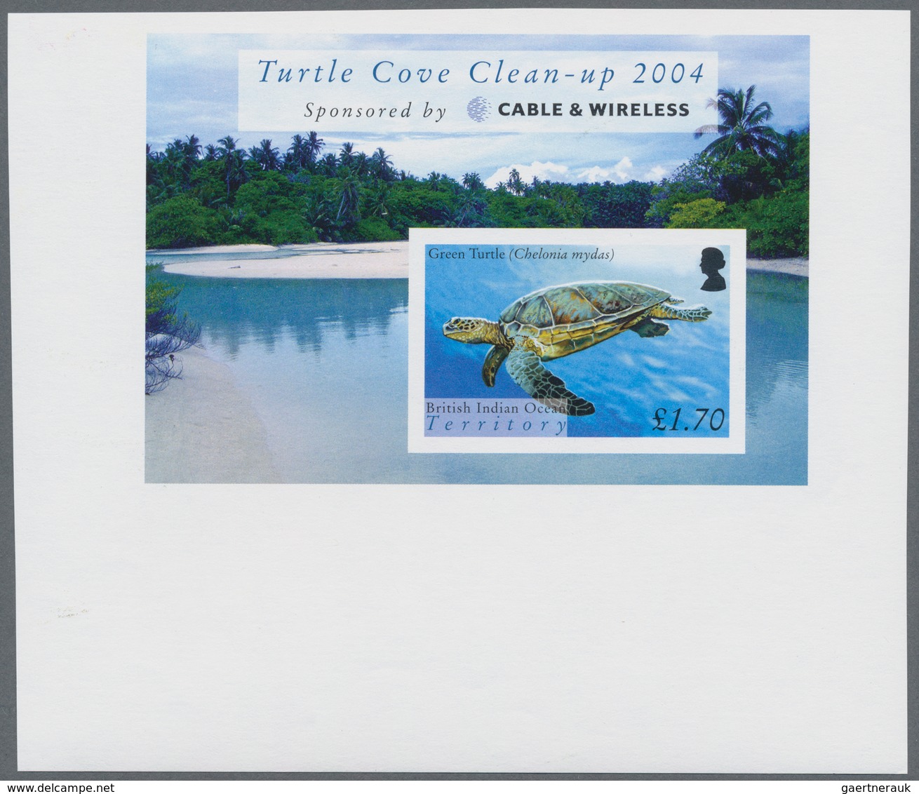 Thematik: Tiere-Schildkröten / Animals-turtles: 2005, BRITISH INDIAN OCEAN TERRITORY: Turtles (Green - Schildpadden
